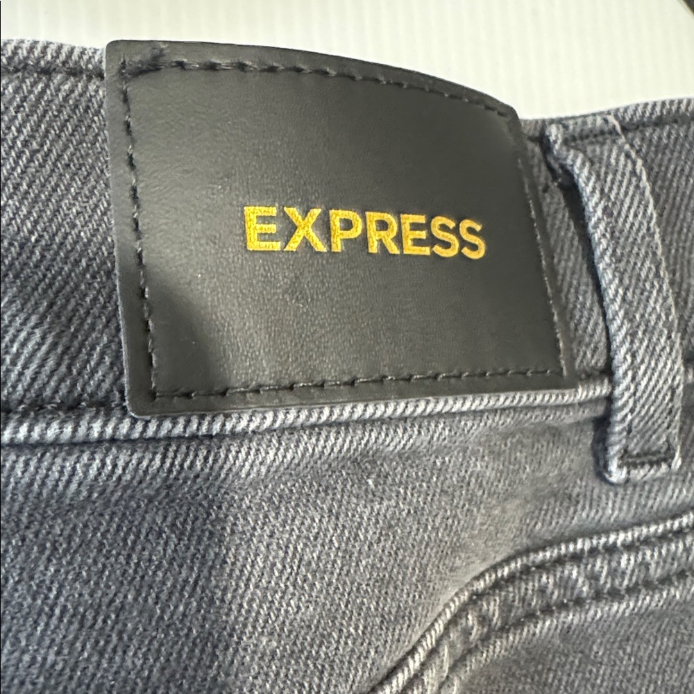 Express Modern Straight Super High Rise Gray Jeans Size 6R - Picture 5 of 8